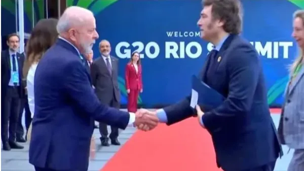 Milei presente en la Cumbre del G-20 en Brasil: el saludo con Lula da Silva