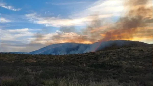 Bomberos contuvieron el incendio en La Calera