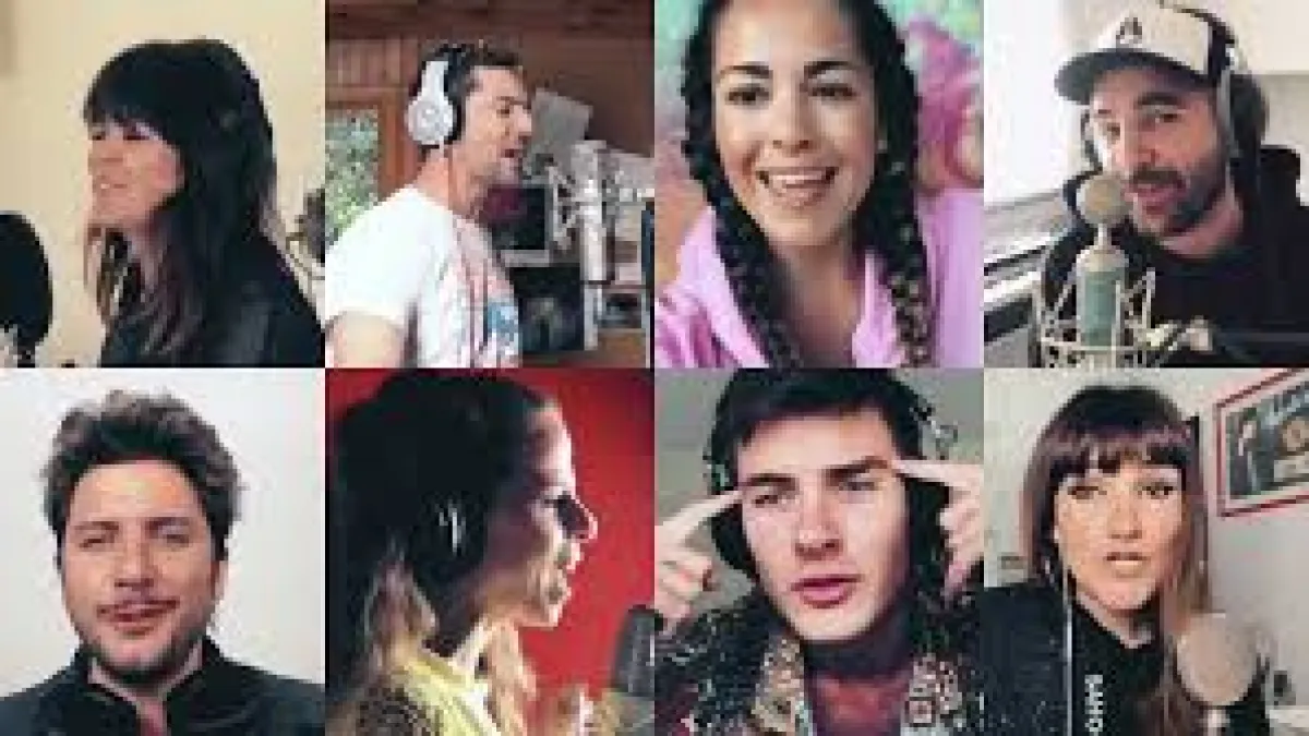 Cantantes españoles se unieron en una versión emotiva de "Resistiré"