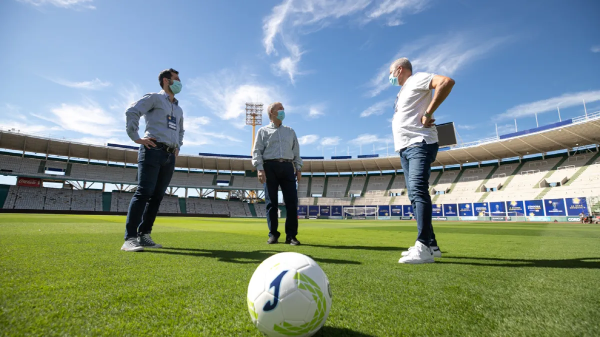 El estadio Kempes luce renovado para la final de la Conmebol Sudamericana