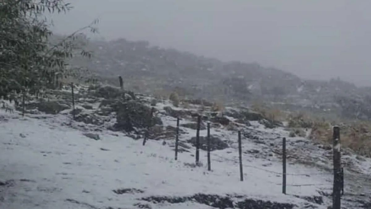 Llegó la nieve al Cerro Champaquí