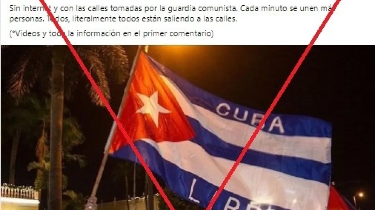 Dos fotos atribuidas en redes a las protestas en Cuba de 2021 son antiguas