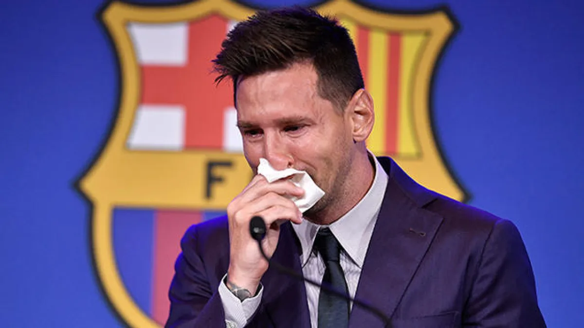 Lionel Messi y una despedida en llanto