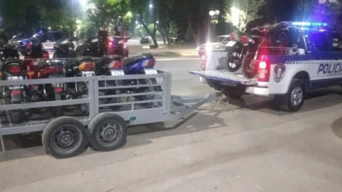 Incautaron 60 motos en un operativo policial en el Parque Sarmiento