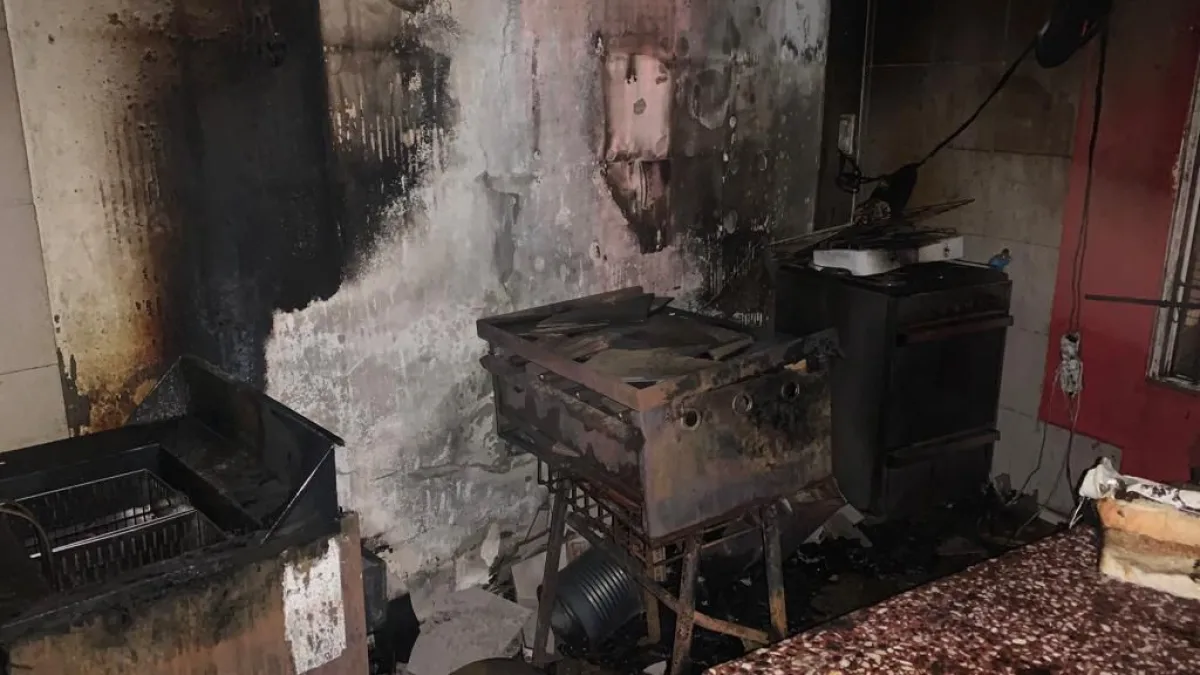 Nueva Italia: se incendió un negocio y el dueño terminó internado con quemaduras