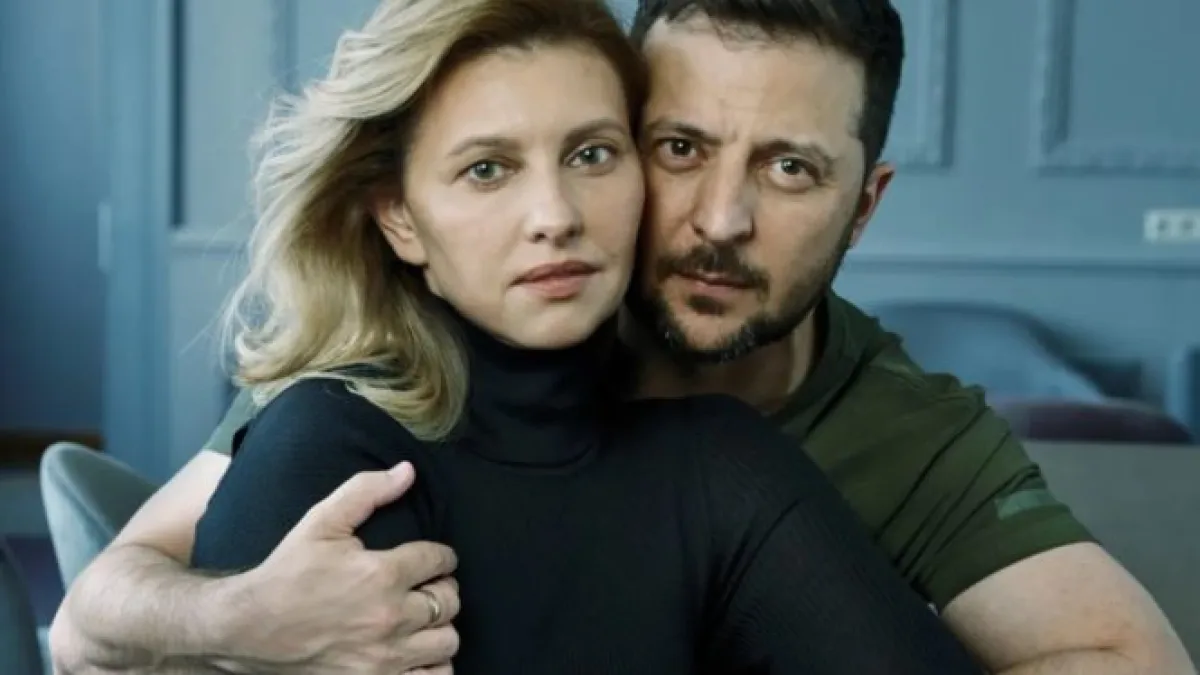 Polémica por las fotos de Zelenski y la primera dama de Ucrania en la revista Vogue