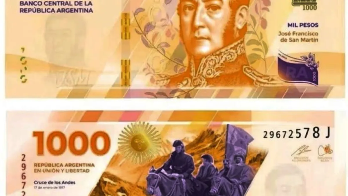 El nuevo billete de $1.000 con la imagen de San Martín está en circulación: qué medidas de seguridad tiene