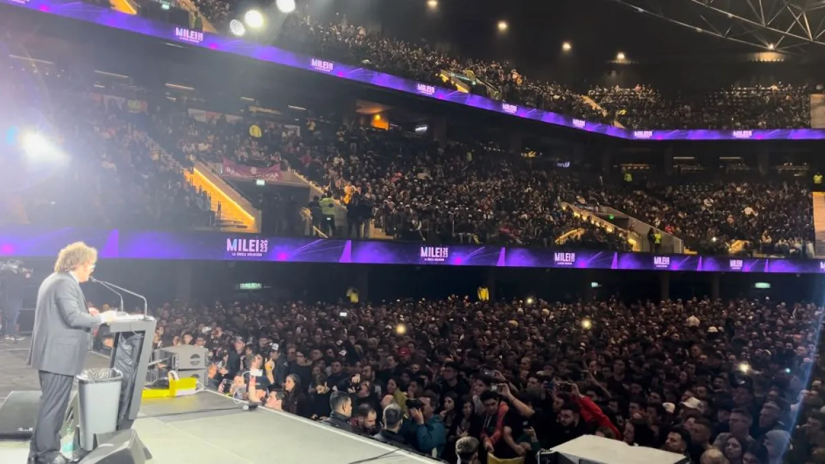 Javier Milei cerró su campaña en el Movistar Arena