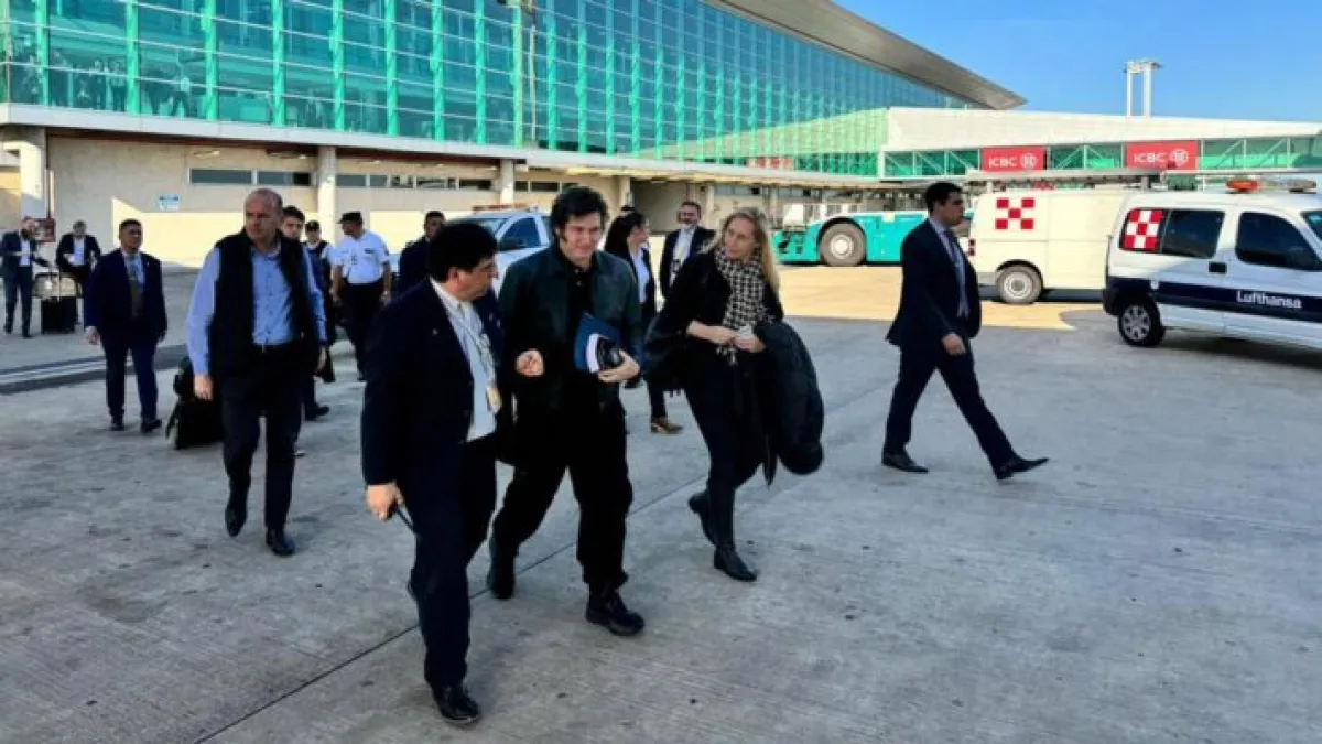 Milei llega a Suiza para participar del Foro Económico Mundial en Davos