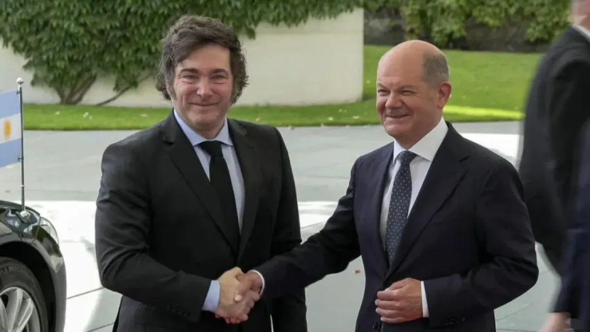 Javier Milei se reunió con el canciller alemán Olaf Scholz