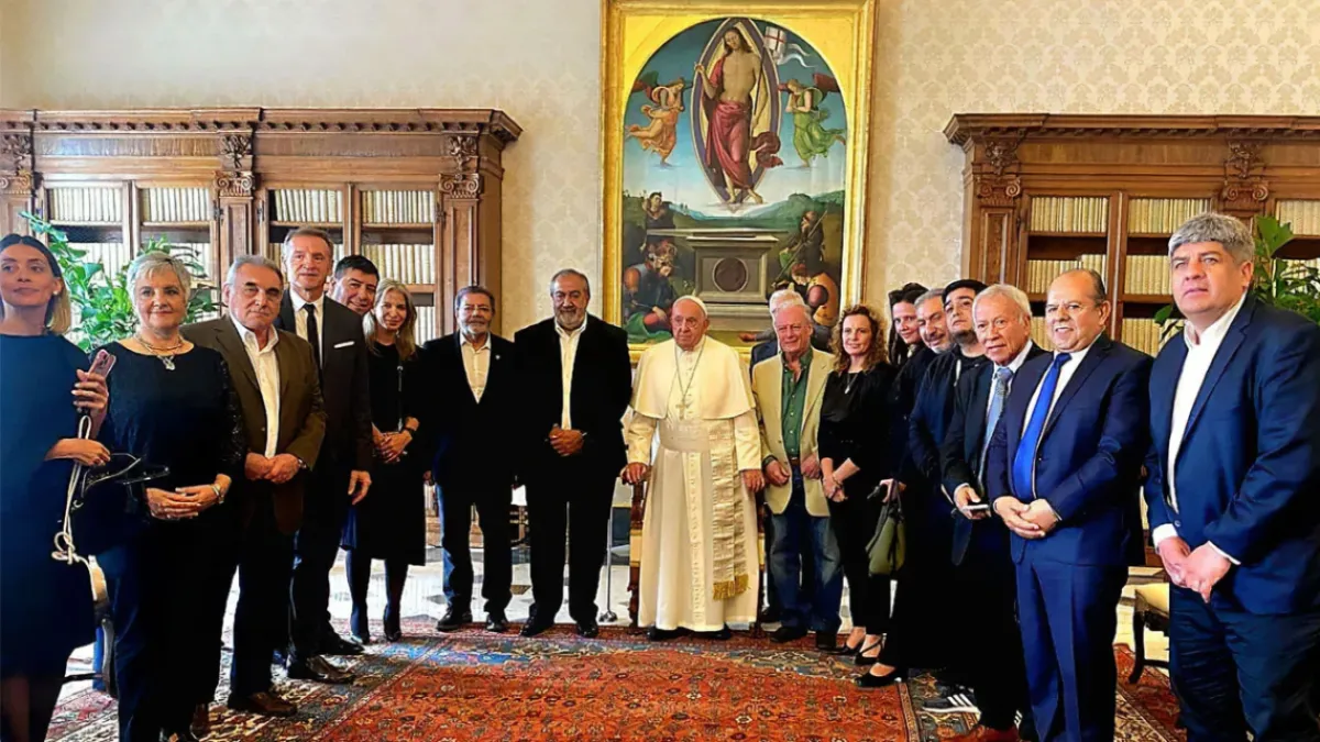 El papa Francisco recibió a una delegación de la CGT en el Vaticano