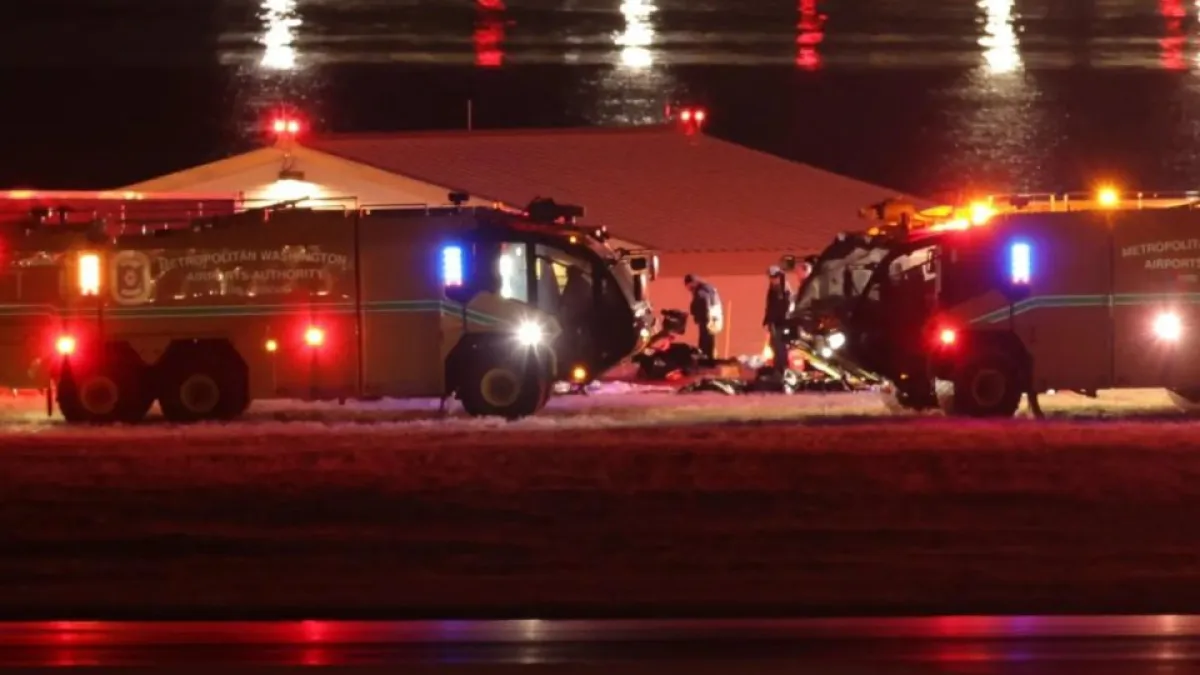 Un avión y un helicóptero militar chocaron en Washington