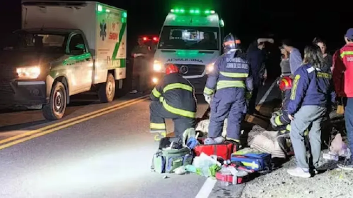 Volcó una camioneta con trabajadores que iban a combatir los incendios en el Parque Lanín