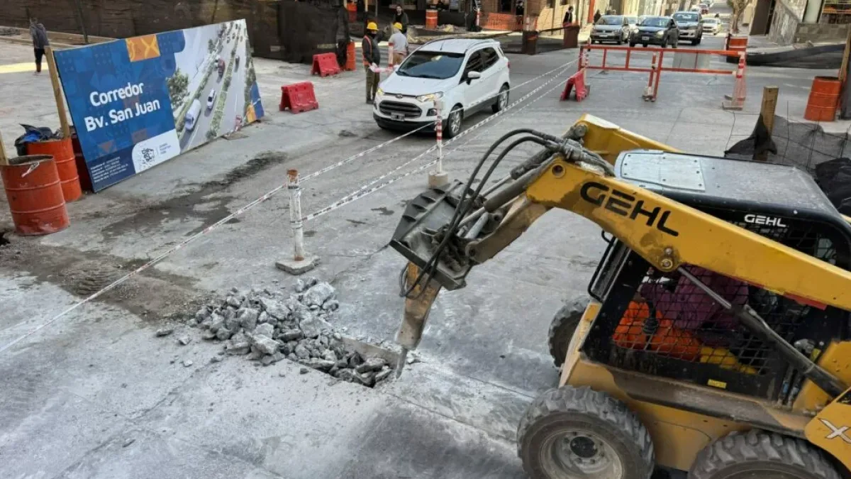 Reactivan las obras en bulevar San Juan y se establece un corte total
