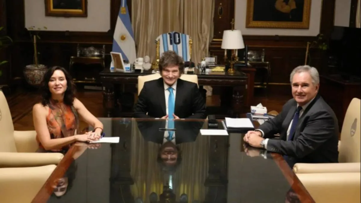 Javier Milei se reúne con la española Isabel Díaz Ayuso en Casa Rosada