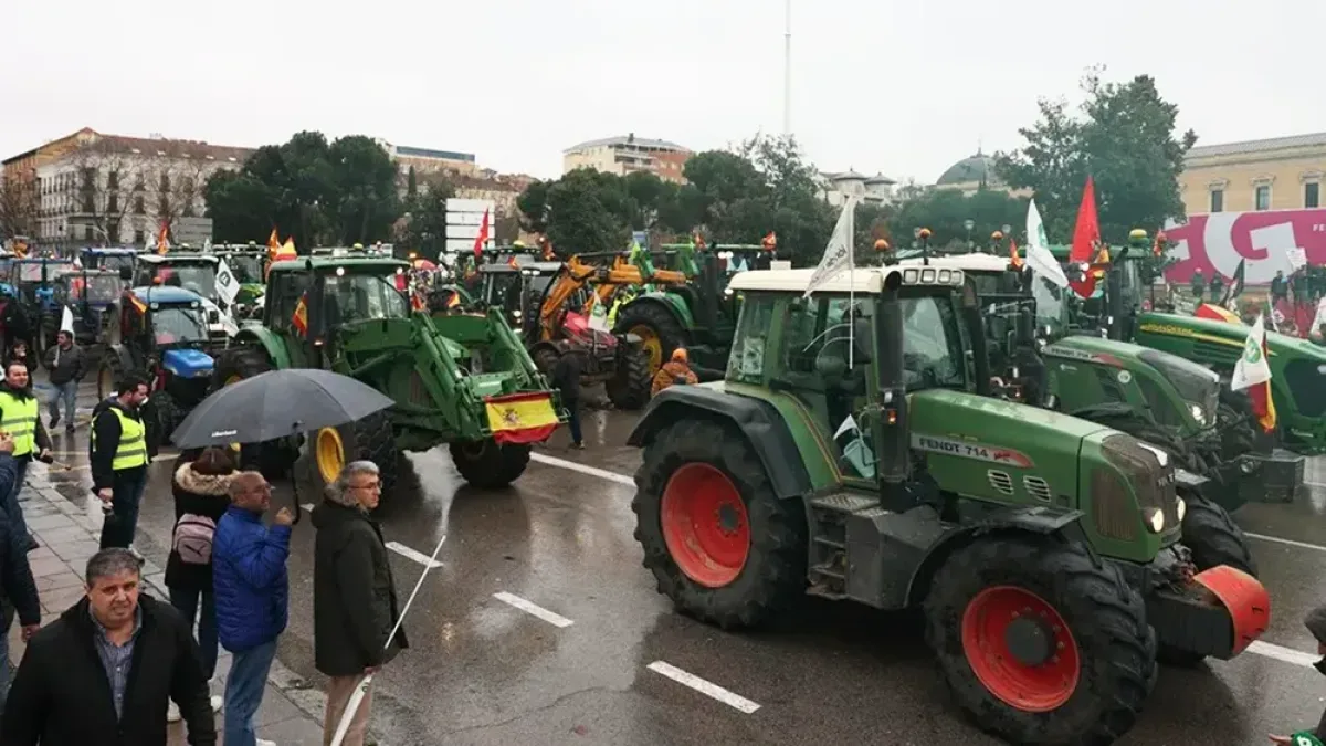 Protesta de agricultores en Madrid por el acuerdo entre la UE y el Mercosur