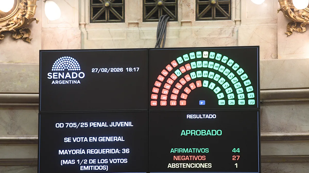 El Senado aprobó la baja de imputabilidad de 16 a 14 años