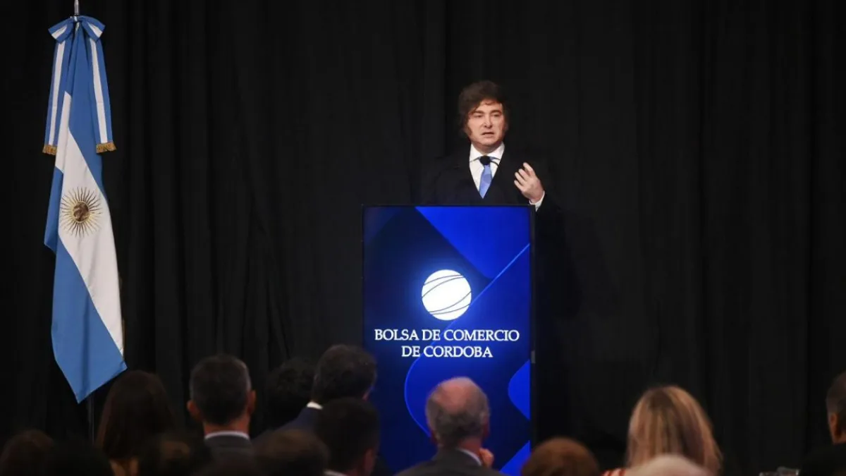 Milei en la Bolsa de Comercio de Córdoba: "Vamos a derrotar a la inflación"