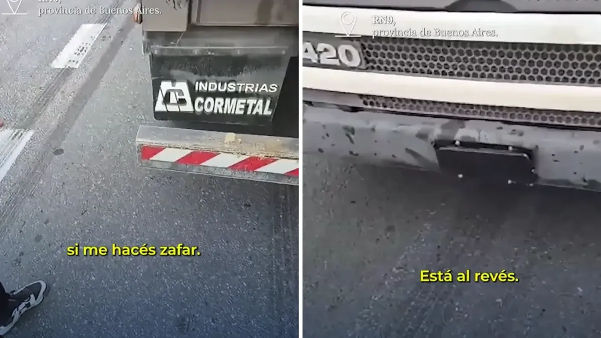 "Fijate si me hacés zafar": camionero tapaba su patente con un sistema para no ser detectado