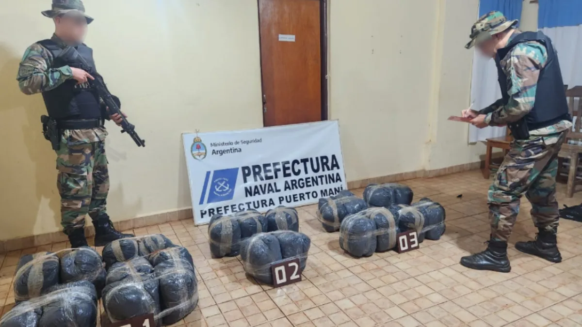 La Prefectura Naval secuestró más de 60 kilos de marihuana en Misiones