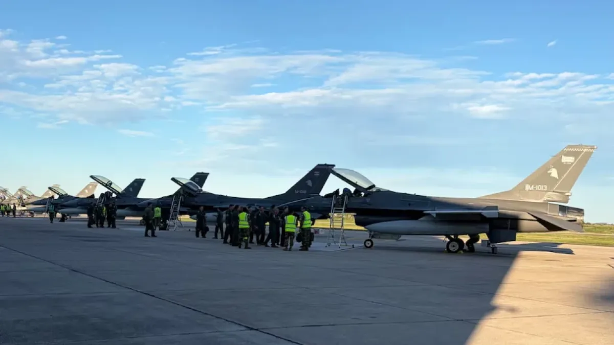 Córdoba recibió los seis cazas F-16, comprados a Dinamarca