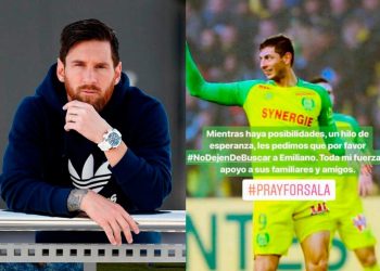 Messi se suma al pedido por Emiliano Sala: "Mientras haya esperanza, no dejen de buscarlo"