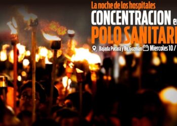 Trabajadores de la salud realizan esta tarde una marcha de antorchas