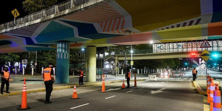 La circulación se redujo un 73% durante el fin de semana