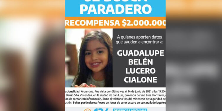 El Gobierno ofrece una recompensa de $2 millones para encontrar a Guadalupe Lucero