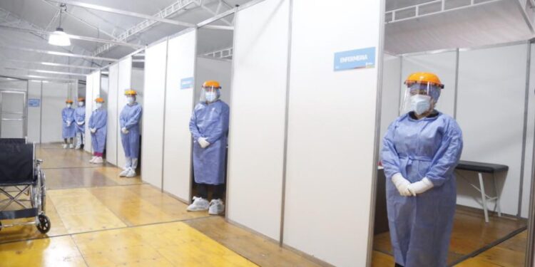 Habilitaron una carpa pre-hospitalaria en el Hospital Príncipe de Asturias