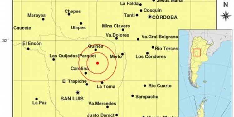 Un temblor de 4,3° de magnitud se registró en San Luis y se sintió en Córdoba
