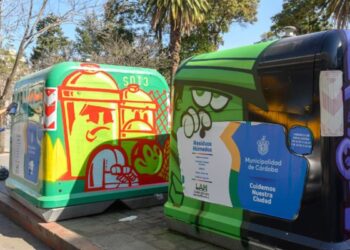 Arte urbano en contendores de la ciudad