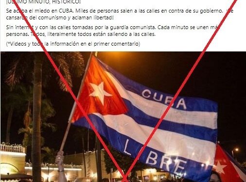 Dos fotos atribuidas en redes a las protestas en Cuba de 2021 son antiguas