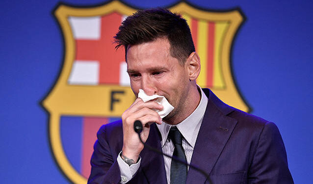 Lionel Messi y una despedida en llanto