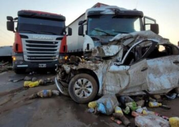 Una tormenta de tierra y viento causó un accidente en cadena en Córdoba