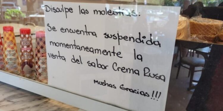 Una heladería de Córdoba dejó de vender crema rusa por la guerra