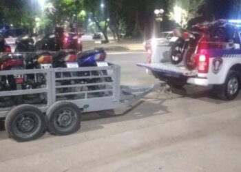 Incautaron 60 motos en un operativo policial en el Parque Sarmiento
