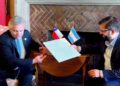 Boric llegó a la Argentina y firmó convenios con el presidente Alberto Fernández