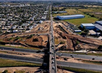 Circunvalación: Schiaretti supervisó la obra del distribuidor Av. Rancagua
