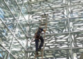 Plaza España: inician los trabajos en el hall de ingreso