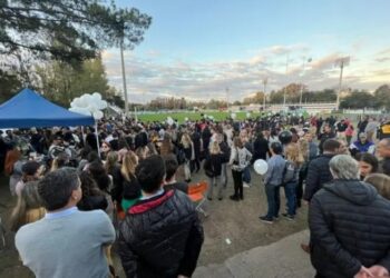 Dieron el último adiós a Benjamín Gamond con una suelta de globos