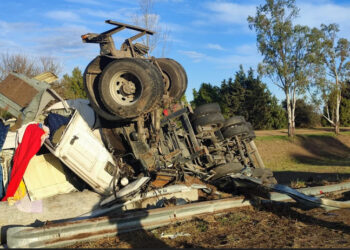 Un camionero murió tras chocar en la autopista Córdoba-Rosario
