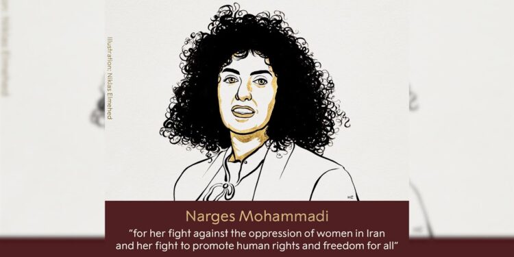 La activista iraní Narges Mohammadi recibió el Premio Nobel de la Paz