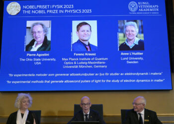 Nobel de Física: tres científicos galardonados por sus estudios sobre electrones