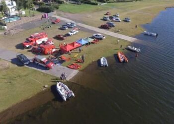 Por tierra y por aire se retomó la búsqueda del turista desaparecido en Embalse