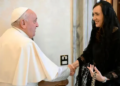 Victoria Villarruel se reunió con el Papa