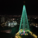 Encendieron el árbol de Navidad en el Faro del Bicentenario