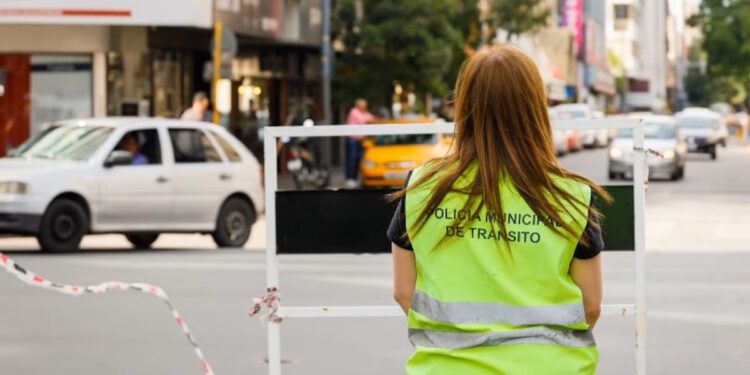 Corte de tránsito por obras de Aguas Cordobesas