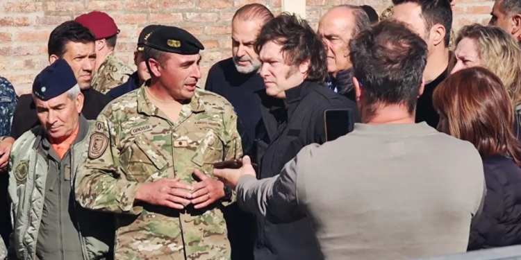 Javier Milei está en Bahía Blanca para monitorear las consecuencias del temporal