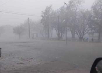 Un temporal con fuertes vientos y granizo afectó al sur de Córdoba y Santa Fe